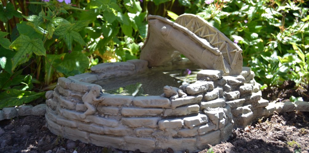 Frog Pond with Bridge & Stepping Stones